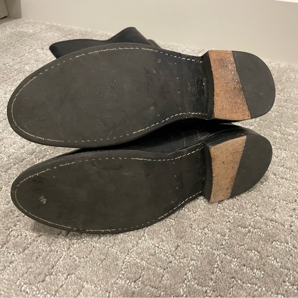 Frye Black Leather Side Zip Tall Boots 7.5 - Picture 4 of 5